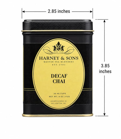 Harney & Sons Decaf Chai Loose Leaf Black Tea Tin, 4 oz