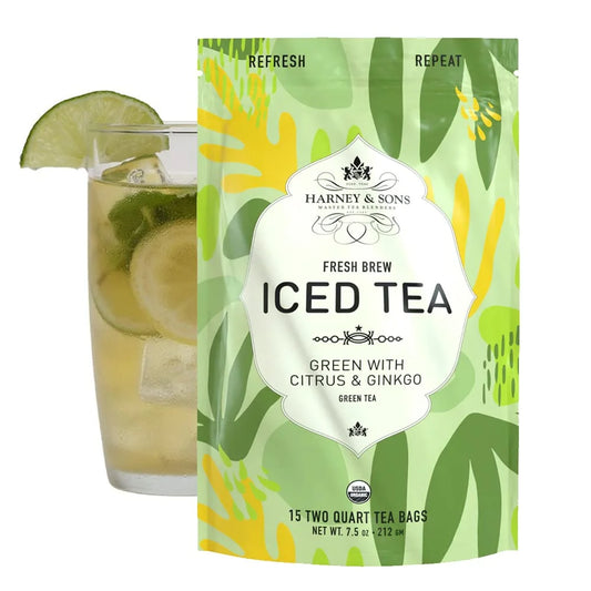 Harney & Sons Fresh Brew Organic Green Iced Tea, 15 Tea Bags