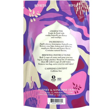 Harney & Sons Fresh Brew Indigo Punch Herbal Iced Tea, 15 Tea Bags