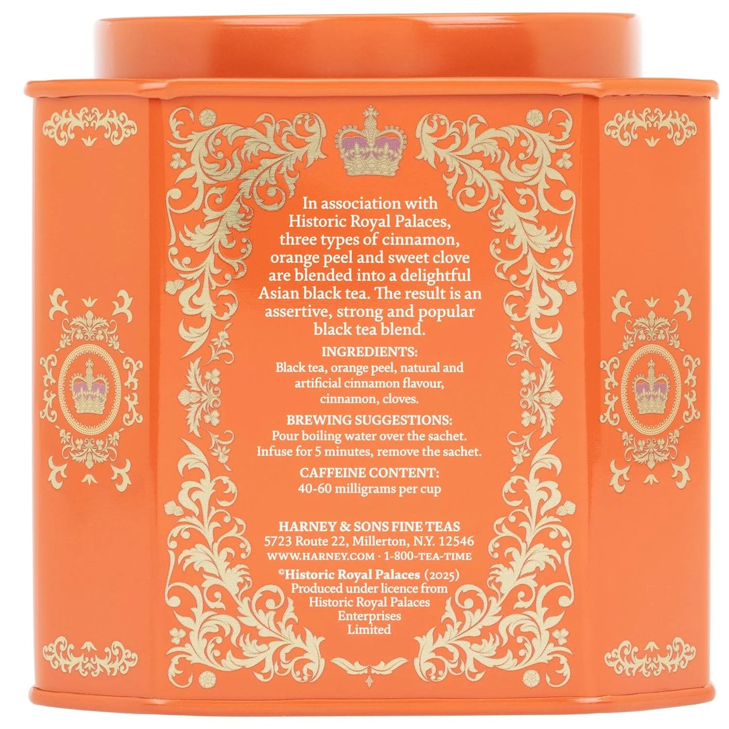 Harney & Sons Hot Cinnamon Spice Black Tea, 30 Sachets in Tin