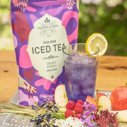 Harney & Sons Fresh Brew Indigo Punch Herbal Iced Tea, 15 Tea Bags