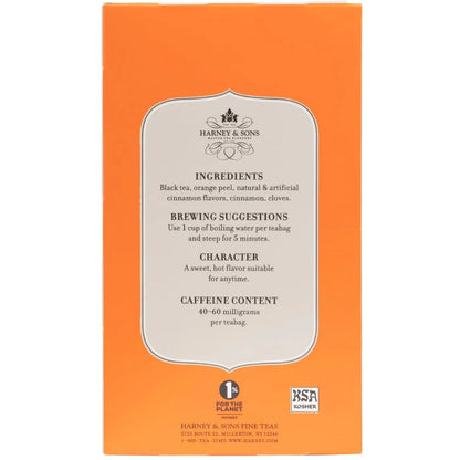 Harney & Sons Black Tea Bags, Hot Cinnamon Spice, 20 Count