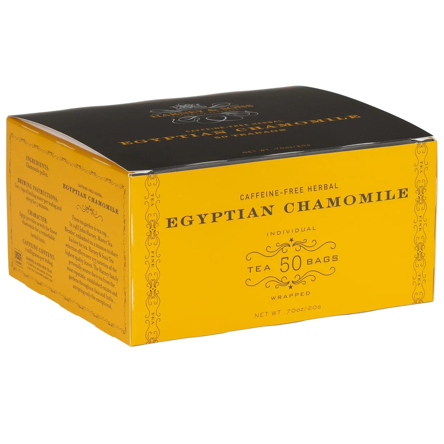 Harney & Sons Herbal Tea, Tea Bags, Chamomile, 50 Count