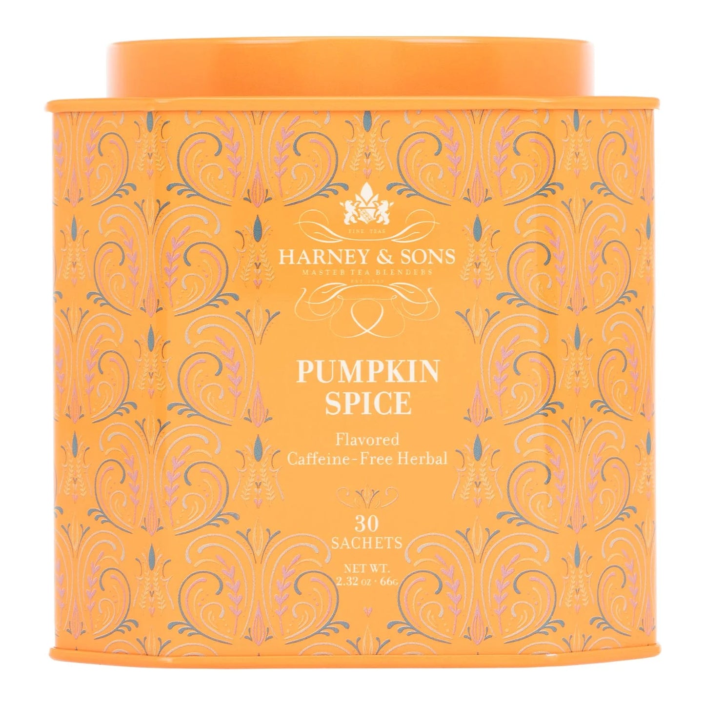Harney & Sons Pumpkin Spice Herbal Tea, 30 Sachets in Tin