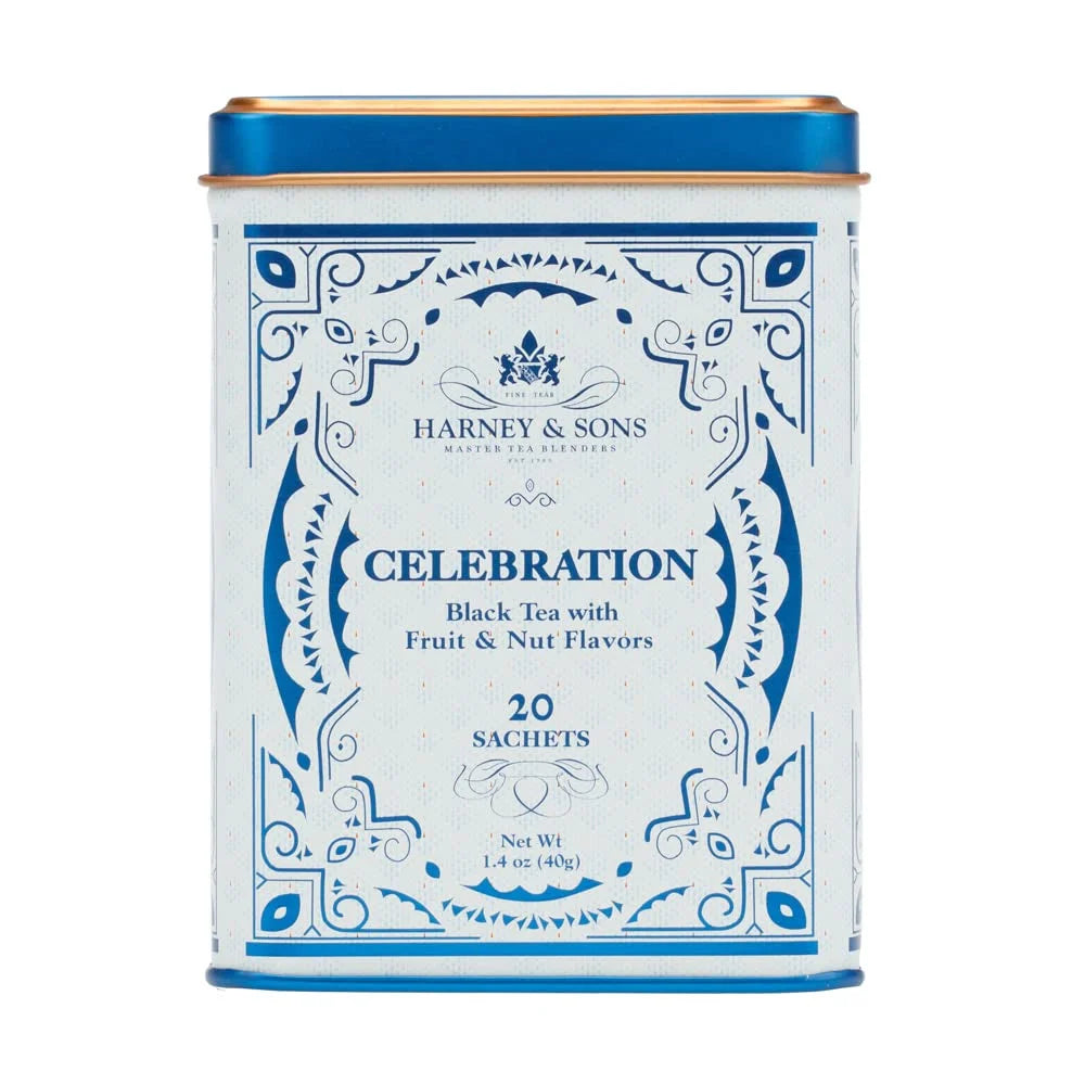 Harney & Sons Celebration Black Tea, 20 Sachets in Decorative Tin
