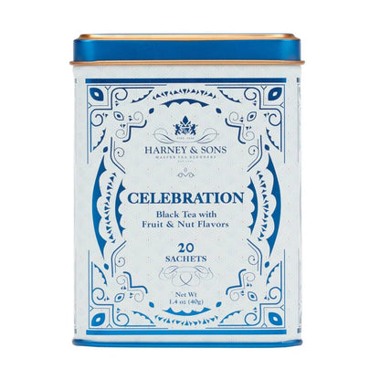 Harney & Sons Celebration Black Tea, 20 Sachets in Decorative Tin
