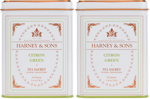 Harney & Sons Citron Green Tea, White, 20 Count (Pack of 2)