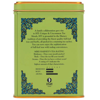 Harney & Sons HT Matcha Peach Green Tea, 20 Pyramid Sachets in Tin