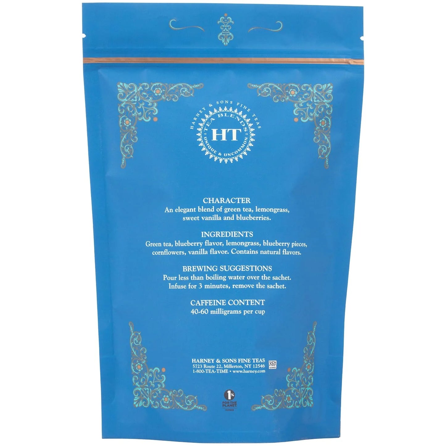 Harney & Sons Blueberry Green Tea Sachets, 25 Count