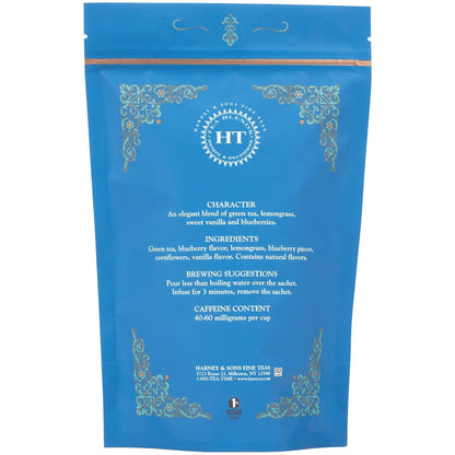 Harney & Sons Blueberry Green Tea Sachets, 25 Count