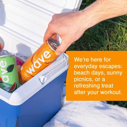 WAVE Organic Sparkling Drink, Soda Alternative, Black Tea Orange
