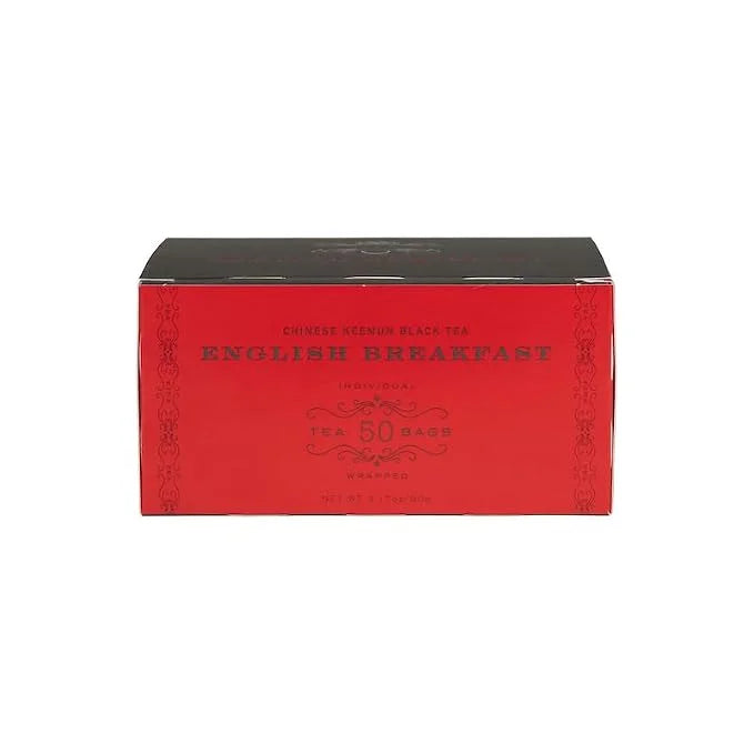 Harney & Sons English Breakfast Black Tea, 50 Tea Bags – Classic Keemun Blend for Bold, Full-Bodied Flavor, Kosher (Pack of 2)