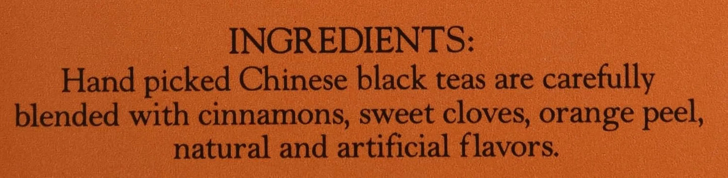Harney & Sons Black Tea, 20 Sachets, Pack of 4 | Hot Cinnamon Sunset | Caffeinated | Orange and Cloves | Tin Packaging