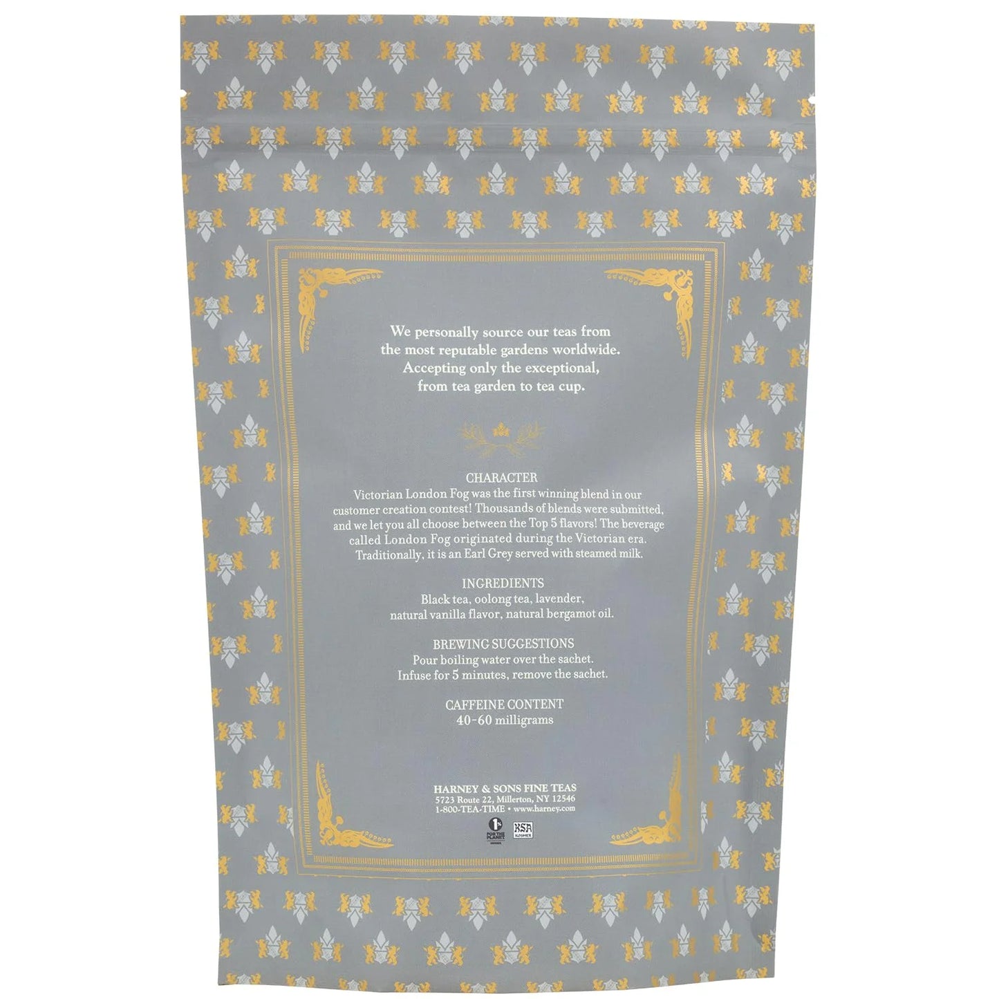 Harney & Sons Victorian London Fog Tea Sachets, 50 Count