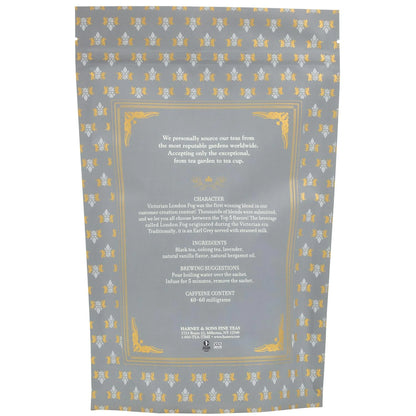 Harney & Sons Victorian London Fog Tea Sachets, 50 Count