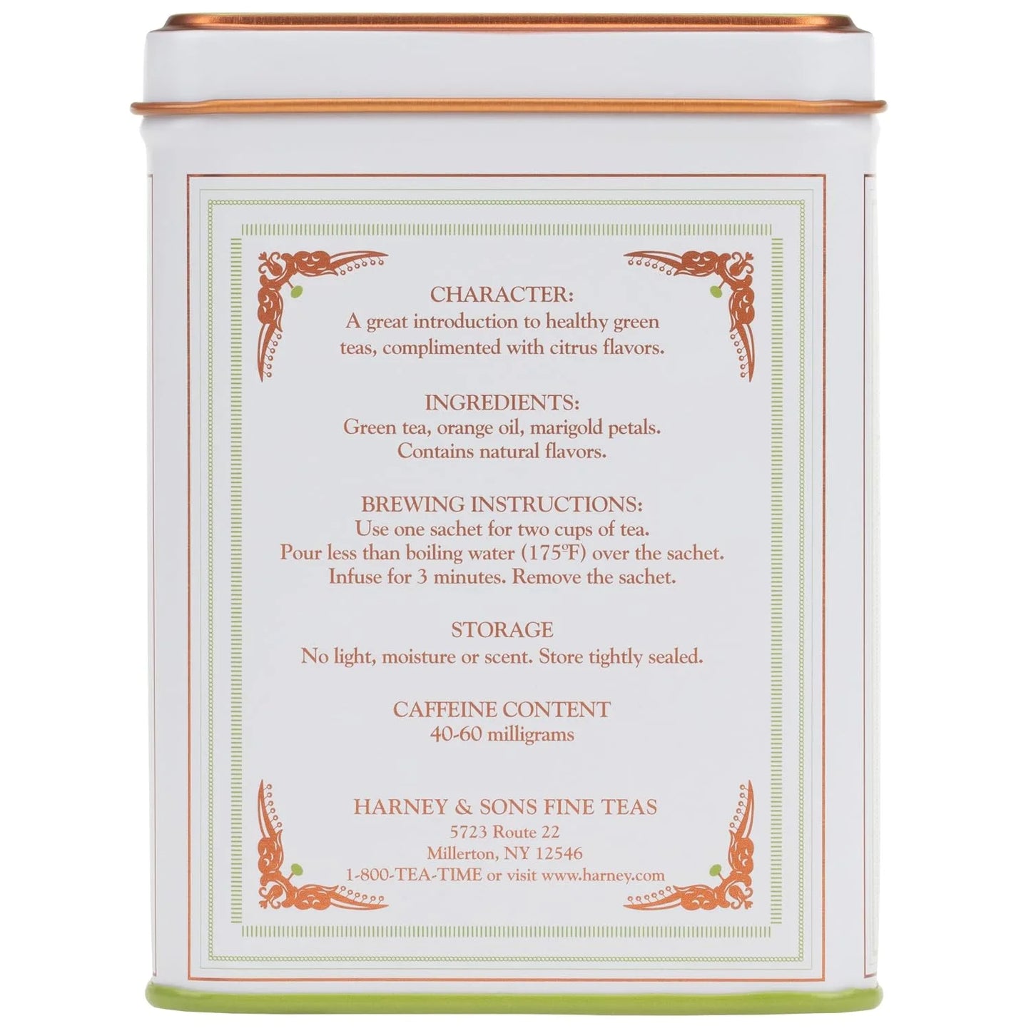 Harney & Sons Citron Green Tea, White, 20 Count (Pack of 1)