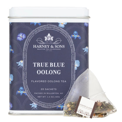 Harney & Sons True Blue Oolong Tea, 20 Sachets in Tin