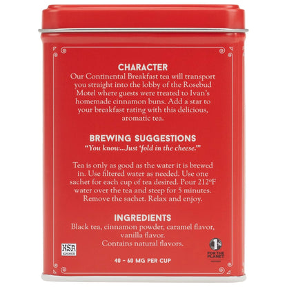 Harney & Sons Continental Breakfast Black Tea, 20 Sachets in Tin