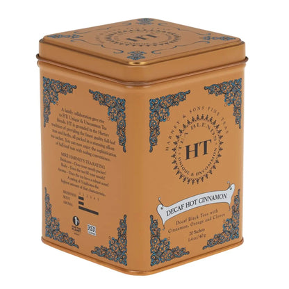 Harney & Sons Decaf Hot Cinnamon Tea, Tea Sachets | 20 Sachets | 1.4 oz | Pack of 2