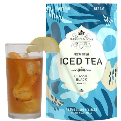 Harney & Sons Fresh Brew Organic Black Iced Tea, 15 Tea Bags
