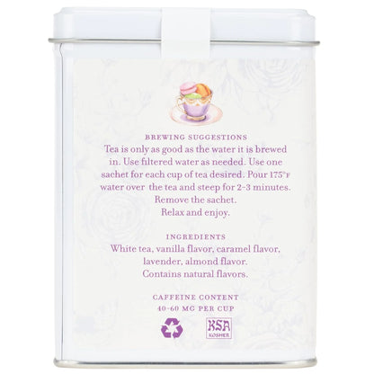 Harney & Sons French Macaron, White Tea, 20 sachet tin
