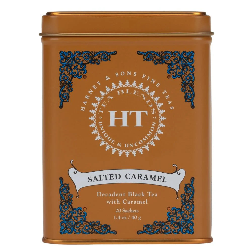 Harney & Sons HT Salted Caramel Black Tea, 20 Sachets in Tin