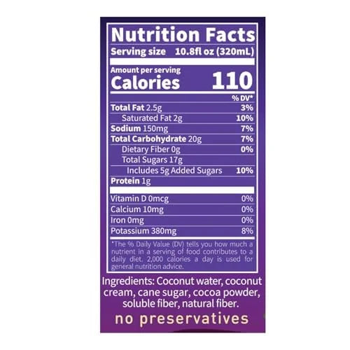 Harney & Sons Chocolate Coconut Water, 10.8 fl oz (Pack of 12)