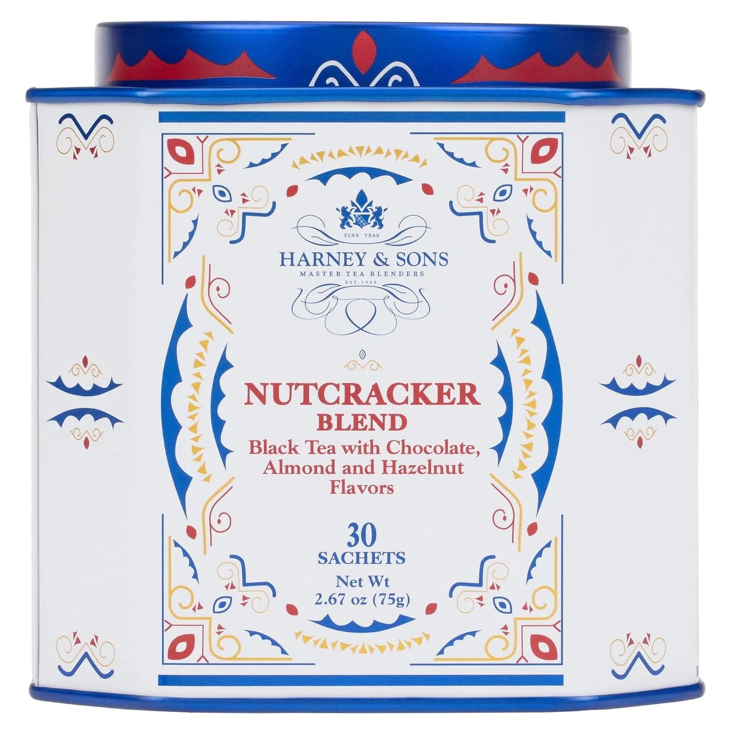 Harney & Sons Nutcracker Blend Black Tea, 30 Sachets in Tin