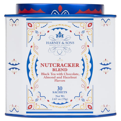 Harney & Sons Nutcracker Blend Black Tea, 30 Sachets in Tin