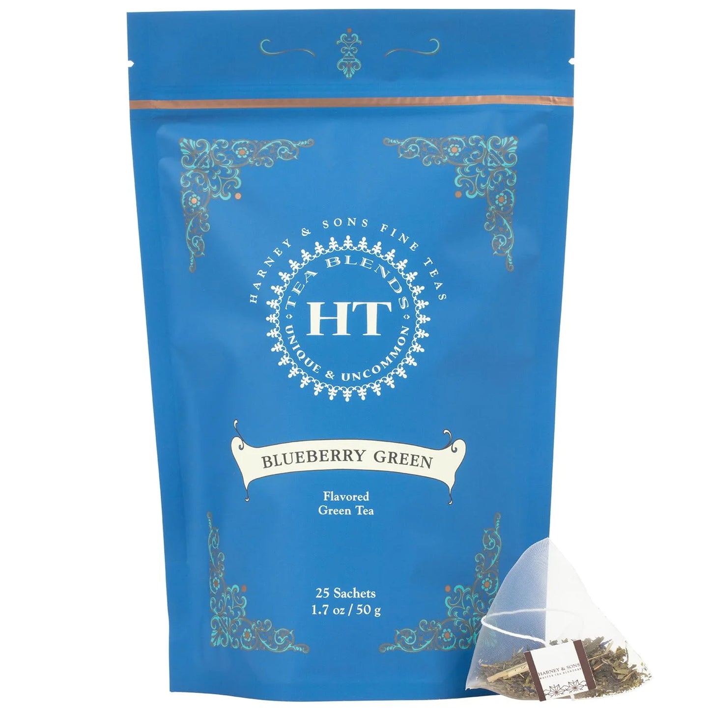 Harney & Sons Blueberry Green Tea Sachets, 25 Count