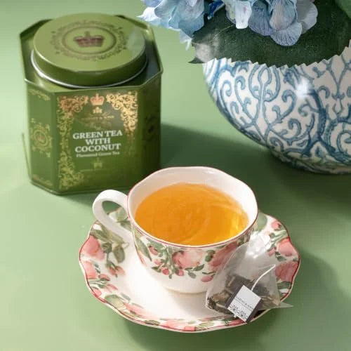 Harney & Sons Green Tea with Coconut, 30 Sachets in Tin