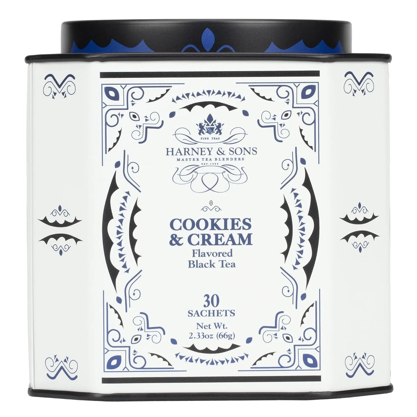 Harney & Sons Cookies & Cream Black Tea, 30 Sachets in Tin