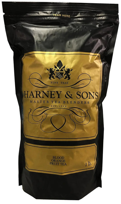 Harney & Sons Blood Orange | 16 oz Loose Leaf Herbal Tea w Apple Pieces and Raspberry