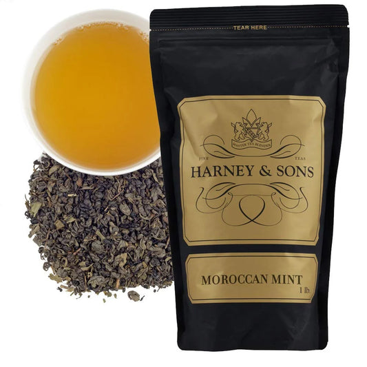 Harney & Sons Organic Moroccan Mint Loose Leaf Green Tea, 16 oz