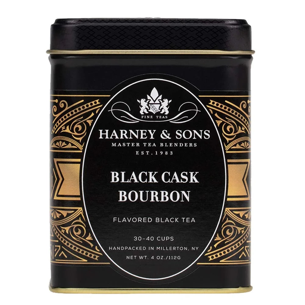 Harney & Sons Black Cask loose tea in tin, Bourbon, 4 Oz