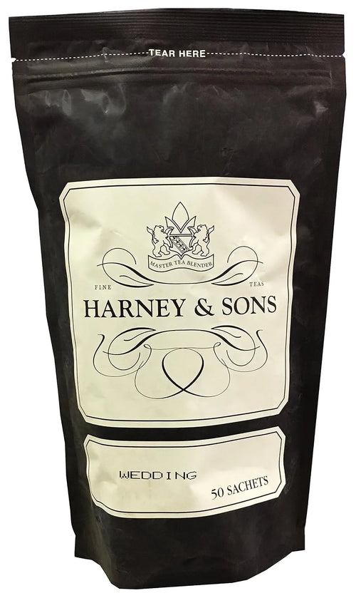 Harney & Sons Wedding Tea White Tea Sachets, 50 Count