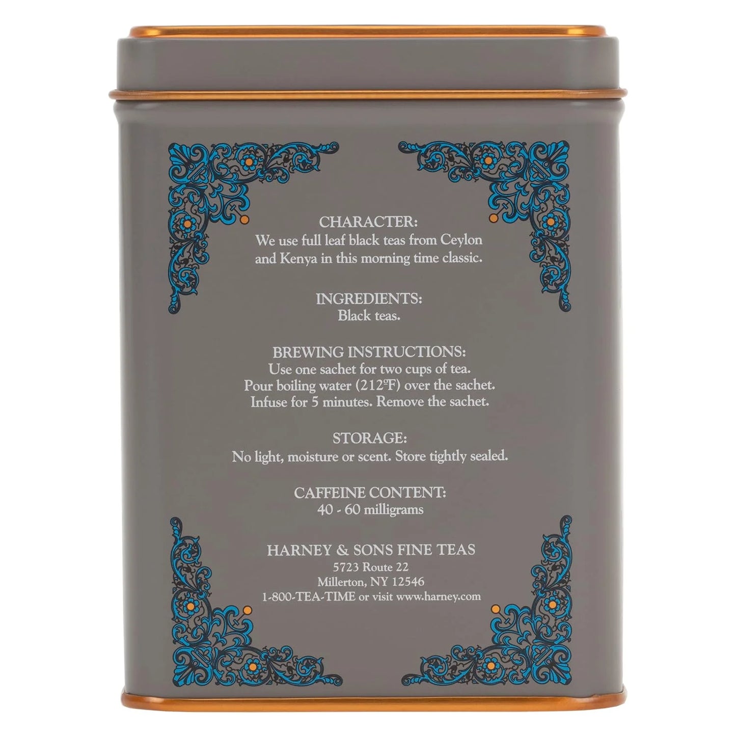 Harney & Sons HT English Breakfast Black Tea, 20 Sachets in Tin