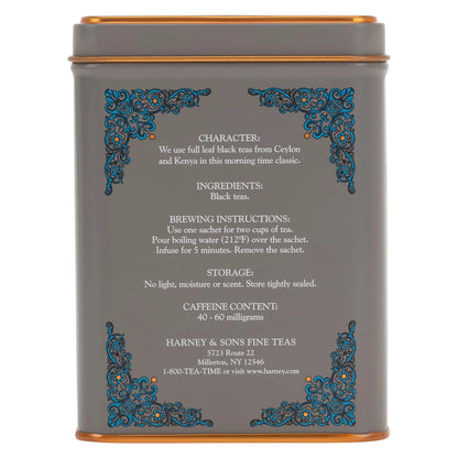 Harney & Sons HT English Breakfast Black Tea, 20 Sachets in Tin
