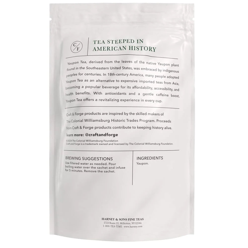 Colonial Williamsburg Craft & Forge Yaupon Tea Sachets, 50 Count