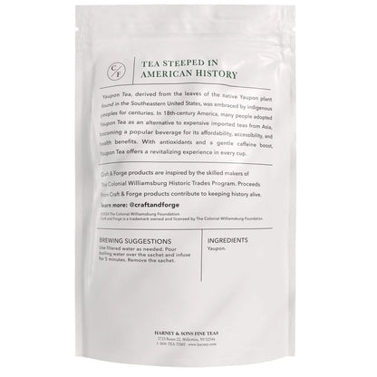 Colonial Williamsburg Craft & Forge Yaupon Tea Sachets, 50 Count