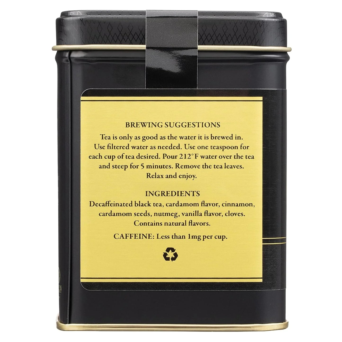 Harney & Sons Decaf Chai Loose Leaf Black Tea Tin, 4 oz