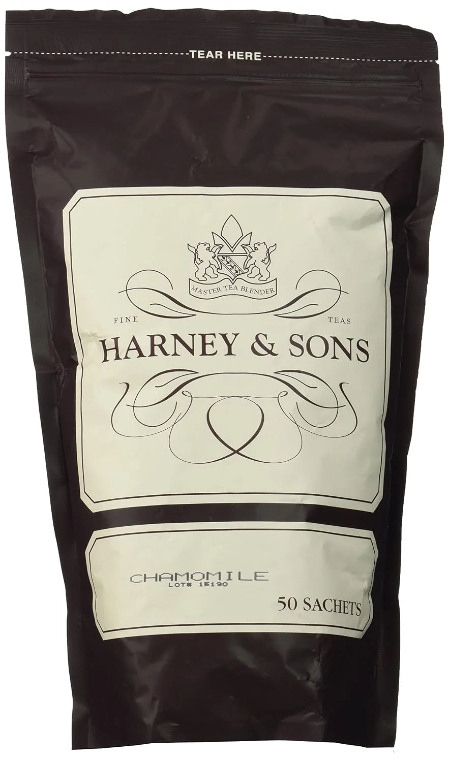 Harney & Sons Chamomile Caffeine-Free Premium Herbal Tea - Bag of 50 Sachets