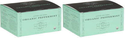 Harney & Sons Organic Peppermint Tea 1.76oz/50g (50 Tea Bags) (Pack of 2)