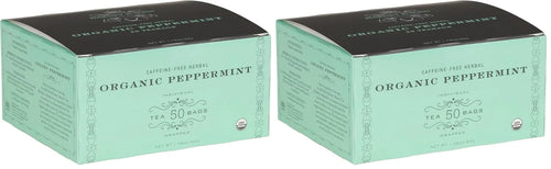 Harney & Sons Organic Peppermint Tea 1.76oz/50g (50 Tea Bags) (Pack of 2)