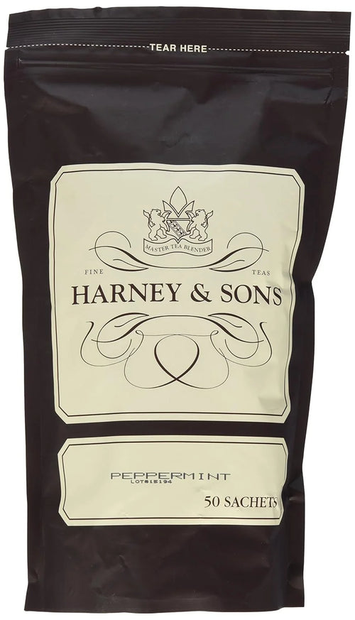 Harney & Sons Peppermint Herbal Tea Sachets, 50 Count