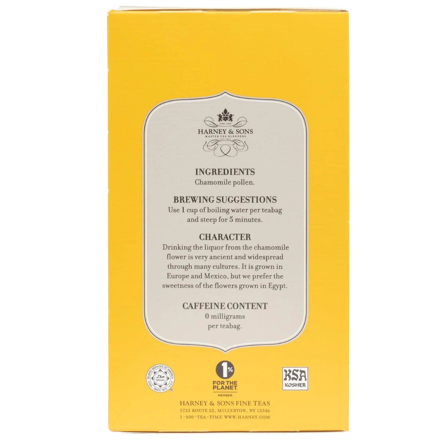 Harney & Sons Egyptian Chamomile Herbal Tea Bags, 20 Count