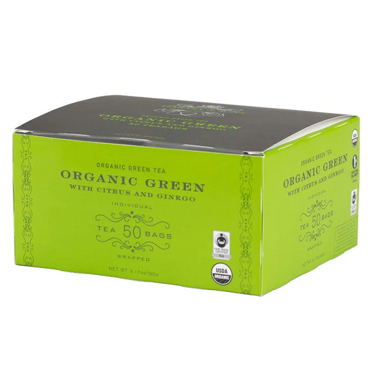 Harney & Sons Organic Green Tea with Citrus & Ginkgo, 50 Tea Bags