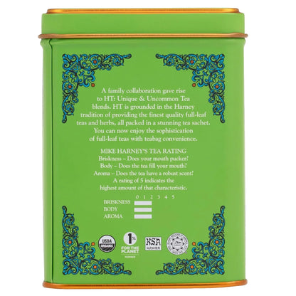 Harney & Sons HT Organic Supreme Green Tea, 20 Sachets, Tea Tin