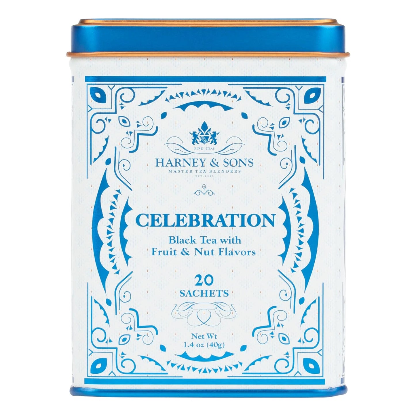 Harney & Sons Celebration Black Tea, 20 Sachets in Decorative Tin