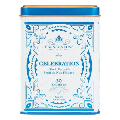 Harney & Sons Celebration Black Tea, 20 Sachets in Decorative Tin